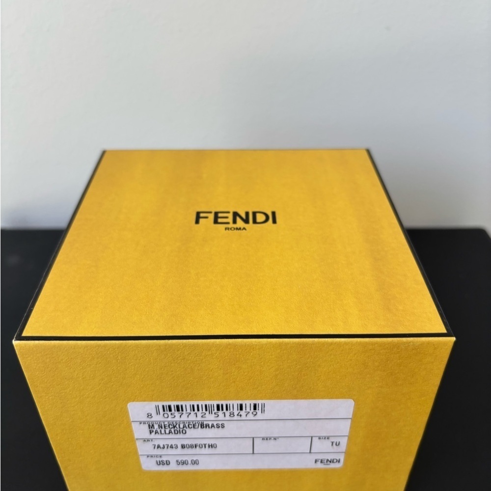 Fendi Yellow Necklace/ Jewelry Box